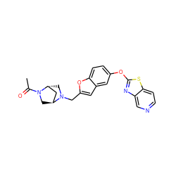 CC(=O)N1C[C@H]2C[C@H]1CN2Cc1cc2cc(Oc3nc4cnccc4s3)ccc2o1 ZINC000101656303