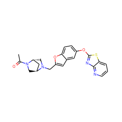 CC(=O)N1C[C@H]2C[C@H]1CN2Cc1cc2cc(Oc3nc4ncccc4s3)ccc2o1 ZINC000101656320