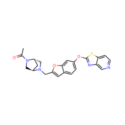 CC(=O)N1C[C@H]2C[C@H]1CN2Cc1cc2ccc(Oc3nc4cnccc4s3)cc2o1 ZINC000101656263