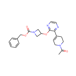 CC(=O)N1CC=C(c2nccnc2OC2CN(C(=O)OCc3ccccc3)C2)CC1 ZINC000096168871