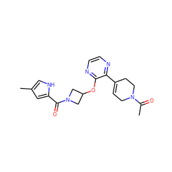 CC(=O)N1CC=C(c2nccnc2OC2CN(C(=O)c3cc(C)c[nH]3)C2)CC1 ZINC000096168895