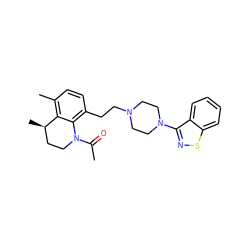 CC(=O)N1CC[C@@H](C)c2c(C)ccc(CCN3CCN(c4nsc5ccccc45)CC3)c21 ZINC000028528256