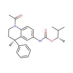 CC(=O)N1CC[C@](C)(c2ccccc2)c2cc(NC(=O)O[C@@H](C)C(C)C)ccc21 ZINC000118269029