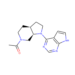 CC(=O)N1CC[C@H]2CCN(c3ncnc4[nH]ccc34)[C@H]2C1 ZINC001772620120