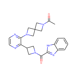 CC(=O)N1CC2(C1)CN(c1nccnc1C1CN(C(=O)c3nc4ccccc4[nH]3)C1)C2 ZINC000140221982