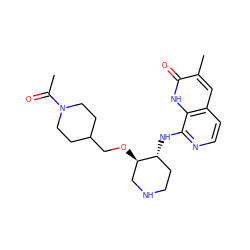 CC(=O)N1CCC(CO[C@@H]2CNCC[C@H]2Nc2nccc3cc(C)c(=O)[nH]c23)CC1 ZINC000473090254