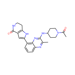 CC(=O)N1CCC(Nc2nc3c(-c4cc5c([nH]4)CCNC5=O)cccc3nc2C)CC1 ZINC000222388285