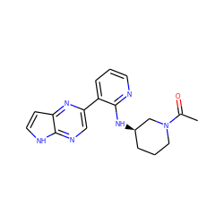 CC(=O)N1CCC[C@@H](Nc2ncccc2-c2cnc3[nH]ccc3n2)C1 ZINC000169700170