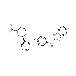 CC(=O)N1CCC[C@@H](c2cccnc2Oc2ccc(C(=O)c3nc4ccccc4[nH]3)cc2)C1 ZINC000095578571