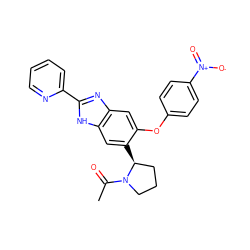 CC(=O)N1CCC[C@@H]1c1cc2[nH]c(-c3ccccn3)nc2cc1Oc1ccc([N+](=O)[O-])cc1 ZINC000043068027