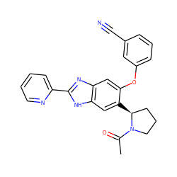 CC(=O)N1CCC[C@@H]1c1cc2[nH]c(-c3ccccn3)nc2cc1Oc1cccc(C#N)c1 ZINC000043022265