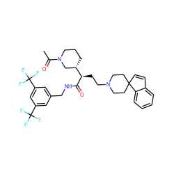 CC(=O)N1CCC[C@H]([C@@H](CCN2CCC3(C=Cc4ccccc43)CC2)C(=O)NCc2cc(C(F)(F)F)cc(C(F)(F)F)c2)C1 ZINC000034804307