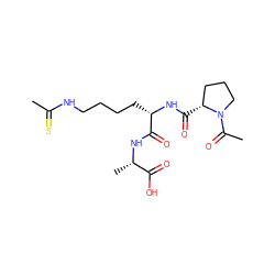 CC(=O)N1CCC[C@H]1C(=O)N[C@@H](CCCCNC(C)=S)C(=O)N[C@@H](C)C(=O)O ZINC000072125960