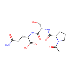 CC(=O)N1CCC[C@H]1C(=O)N[C@@H](CO)C(=O)N[C@@H](CCC(N)=O)C(=O)O ZINC000040410337