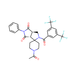 CC(=O)N1CCC2(CC1)[C@@H]1C(=O)N(c3ccccc3)C(=O)[C@H]1CN2C(=O)c1cc(C(F)(F)F)cc(C(F)(F)F)c1 ZINC000026827737