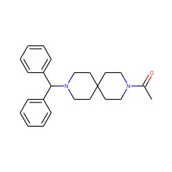 CC(=O)N1CCC2(CC1)CCN(C(c1ccccc1)c1ccccc1)CC2 ZINC000003955742