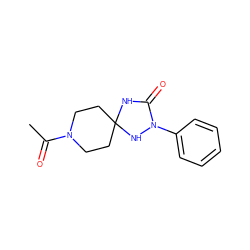 CC(=O)N1CCC2(CC1)NC(=O)N(c1ccccc1)N2 ZINC000001431710