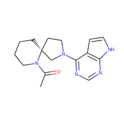 CC(=O)N1CCCC[C@@]12CCN(c1ncnc3[nH]ccc13)C2 ZINC000169699020