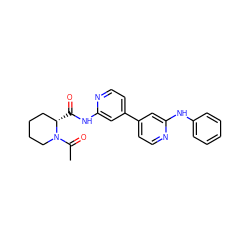 CC(=O)N1CCCC[C@@H]1C(=O)Nc1cc(-c2ccnc(Nc3ccccc3)c2)ccn1 ZINC000028572125