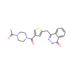 CC(=O)N1CCN(C(=O)c2csc(Cc3n[nH]c(=O)c4ccccc34)c2)CC1 ZINC000299835037