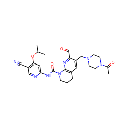 CC(=O)N1CCN(Cc2cc3c(nc2C=O)N(C(=O)Nc2cc(OC(C)C)c(C#N)cn2)CCC3)CC1 ZINC001772642768