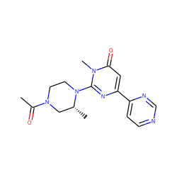 CC(=O)N1CCN(c2nc(-c3ccncn3)cc(=O)n2C)[C@H](C)C1 ZINC000139487712