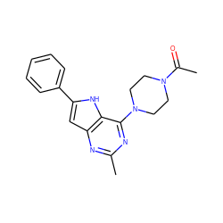 CC(=O)N1CCN(c2nc(C)nc3cc(-c4ccccc4)[nH]c23)CC1 ZINC000100867652