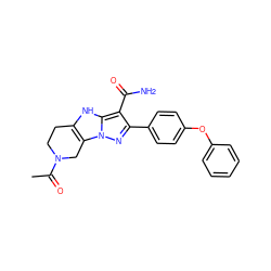CC(=O)N1CCc2[nH]c3c(C(N)=O)c(-c4ccc(Oc5ccccc5)cc4)nn3c2C1 ZINC001772636104