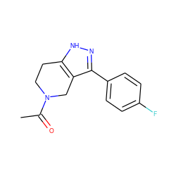 CC(=O)N1CCc2[nH]nc(-c3ccc(F)cc3)c2C1 ZINC000072373528