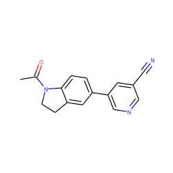 CC(=O)N1CCc2cc(-c3cncc(C#N)c3)ccc21 ZINC000169348877