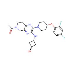 CC(=O)N1CCc2nc(N3CCC(Oc4ccc(F)cc4F)CC3)c(N[C@H]3C[C@H](O)C3)nc2C1 ZINC001772571189