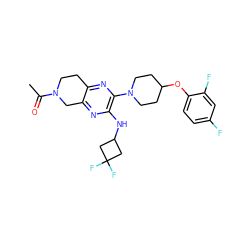 CC(=O)N1CCc2nc(N3CCC(Oc4ccc(F)cc4F)CC3)c(NC3CC(F)(F)C3)nc2C1 ZINC001772645252