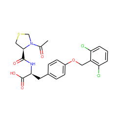 CC(=O)N1CSC[C@@H]1C(=O)N[C@@H](Cc1ccc(OCc2c(Cl)cccc2Cl)cc1)C(=O)O ZINC000003916593