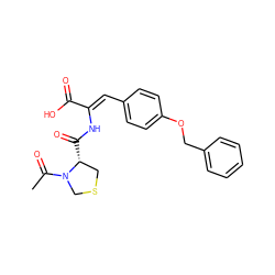 CC(=O)N1CSC[C@H]1C(=O)N/C(=C\c1ccc(OCc2ccccc2)cc1)C(=O)O ZINC000013488050