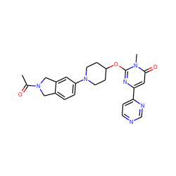 CC(=O)N1Cc2ccc(N3CCC(Oc4nc(-c5ccncn5)cc(=O)n4C)CC3)cc2C1 ZINC000146501811