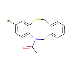 CC(=O)N1Cc2ccccc2CSc2cc(Br)ccc21 ZINC000028572245