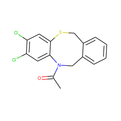 CC(=O)N1Cc2ccccc2CSc2cc(Cl)c(Cl)cc21 ZINC000028572246