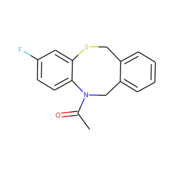 CC(=O)N1Cc2ccccc2CSc2cc(F)ccc21 ZINC000028571197