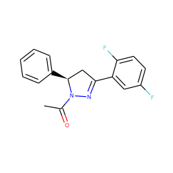 CC(=O)N1N=C(c2cc(F)ccc2F)C[C@@H]1c1ccccc1 ZINC000028523214