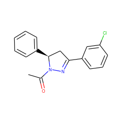 CC(=O)N1N=C(c2cccc(Cl)c2)C[C@@H]1c1ccccc1 ZINC000028525070