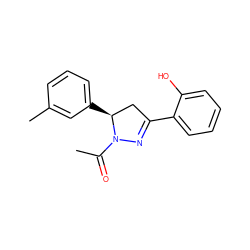 CC(=O)N1N=C(c2ccccc2O)C[C@@H]1c1cccc(C)c1 ZINC000013819928