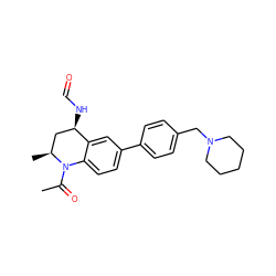 CC(=O)N1c2ccc(-c3ccc(CN4CCCCC4)cc3)cc2[C@H](NC=O)C[C@@H]1C ZINC000117385931