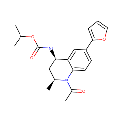 CC(=O)N1c2ccc(-c3ccco3)cc2[C@H](NC(=O)OC(C)C)C[C@@H]1C ZINC000584904835