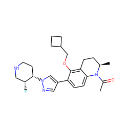 CC(=O)N1c2ccc(-c3cnn([C@H]4CCNC[C@H]4F)c3)c(OCC3CCC3)c2CC[C@H]1C ZINC001772650946