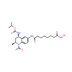 CC(=O)N1c2ccc(NC(=O)CCCCCCC(=O)NO)cc2[C@H](NC(=O)OC(C)C)C[C@@H]1C ZINC000169324314