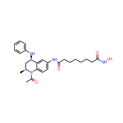 CC(=O)N1c2ccc(NC(=O)CCCCCCC(=O)NO)cc2[C@H](Nc2ccccc2)C[C@@H]1C ZINC000169324319