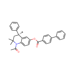 CC(=O)N1c2ccc(OC(=O)c3ccc(-c4ccccc4)cc3)cc2[C@](C)(c2ccccc2)CC1(C)C ZINC000001554171