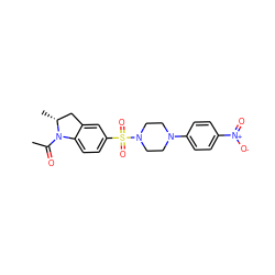 CC(=O)N1c2ccc(S(=O)(=O)N3CCN(c4ccc([N+](=O)[O-])cc4)CC3)cc2C[C@H]1C ZINC000012657678