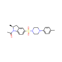 CC(=O)N1c2ccc(S(=O)(=O)N3CCN(c4ccc(C)cc4)CC3)cc2C[C@@H]1C ZINC000066165839