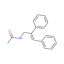 CC(=O)NC/C(=C/c1ccccc1)c1ccccc1 ZINC000035075367